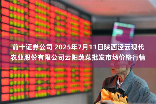前十证券公司 2025年7月11日陕西泾云现代农业股份有限公司云阳蔬菜批发市场价格行情